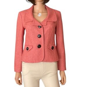 NWOT Talbots orange wool blazer